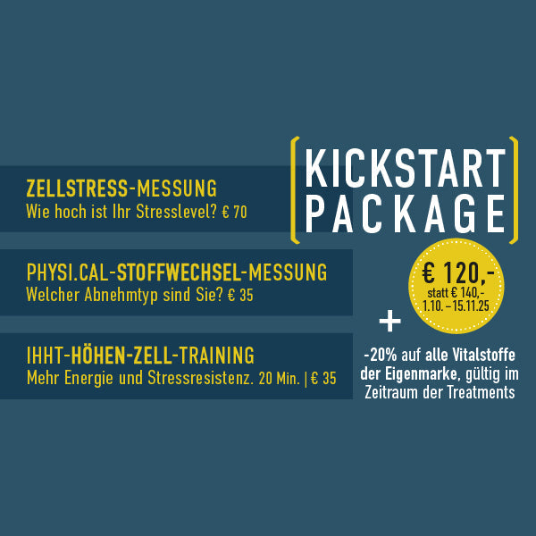 KICKSTART Package €120 statt €140 (1.10. – 15.11.25)