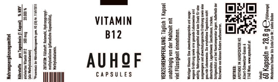 Auhof Vit B12 500 mcg Kps