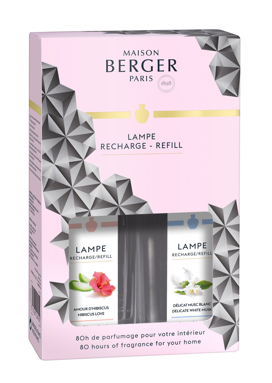Duopack Black Crystal - Lampe Berger Refill - Delikater Weißer Moschus & Hibiskus (2 x 250 ml)
